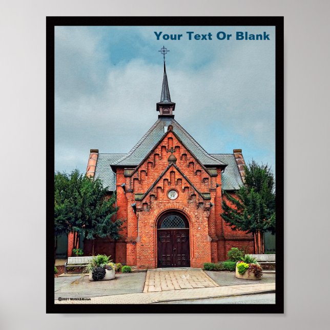 Póster Iglesia de ladrillo rojo, Bielefeld (Frente)