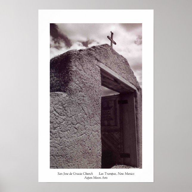 Póster Iglesia de Las Trampas Nuevo México (Frente)