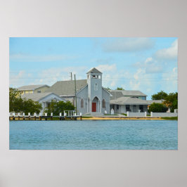 Póster Iglesia de los Cayos de Tortugas Verdes, Bahamas