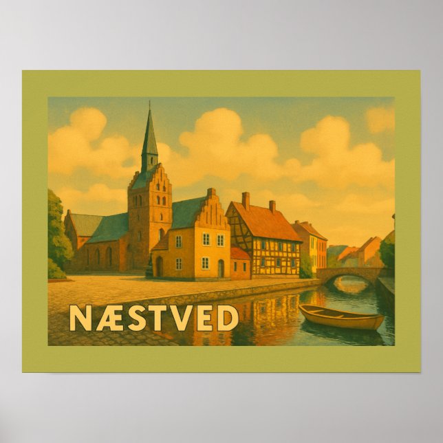 Póster Iglesia de Næstved Dinamarca (Frente)