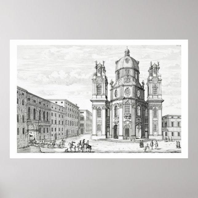 Póster Iglesia de Notre Dame, Salzburgo, Austria, de 'Ent (Frente)