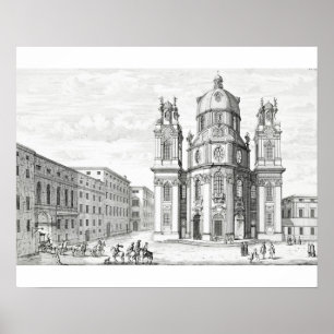 Póster Iglesia de Notre Dame, Salzburgo, Austria, de 'Ent
