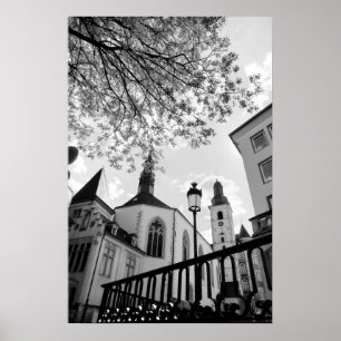Póster iglesia de San Alfonso en la ciudad de Luxemburgo