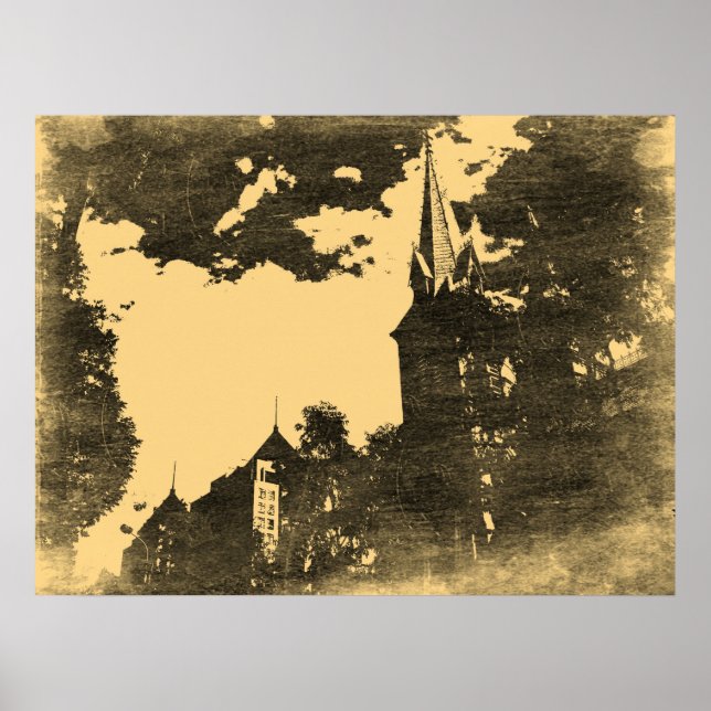 Póster Iglesia de San Ba del Duc - Afiche de época (Frente)