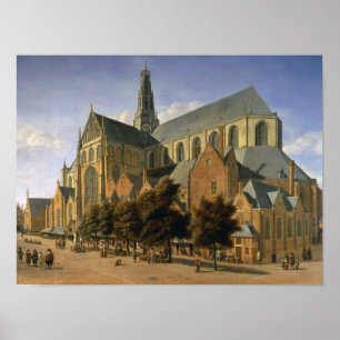 Póster Iglesia de San Bavo en Haarlem, 1666