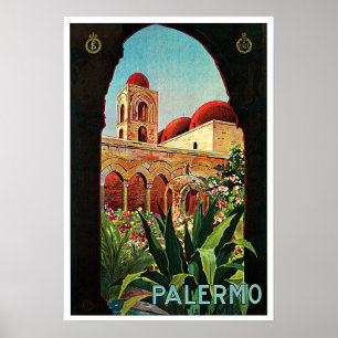 Póster Iglesia de San Cataldo PALERMO SICILY ENIT italian
