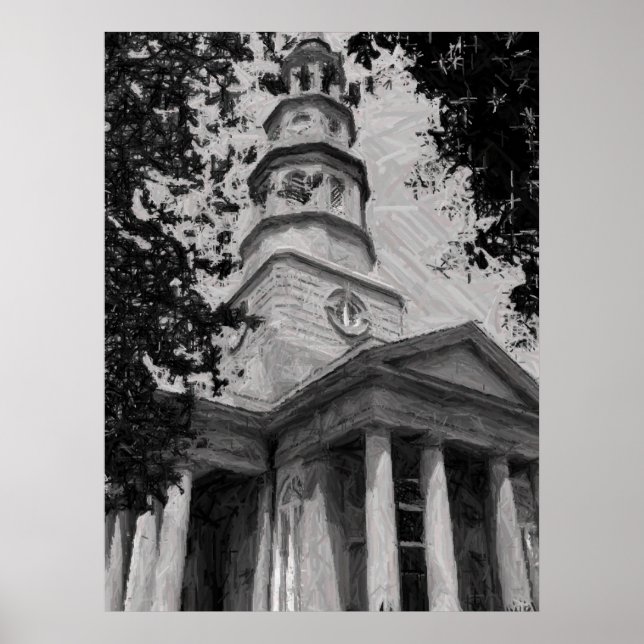 Póster Iglesia de San Felipe, Charleston (Frente)