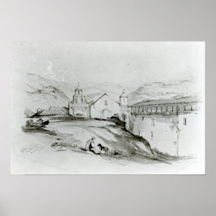 Póster Iglesia de San Francisco, Valparaíso, 1834