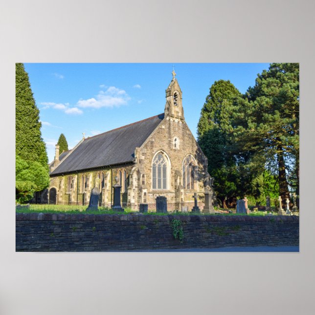 Póster Iglesia de San Juan Bautista, Rogerstone (Frente)