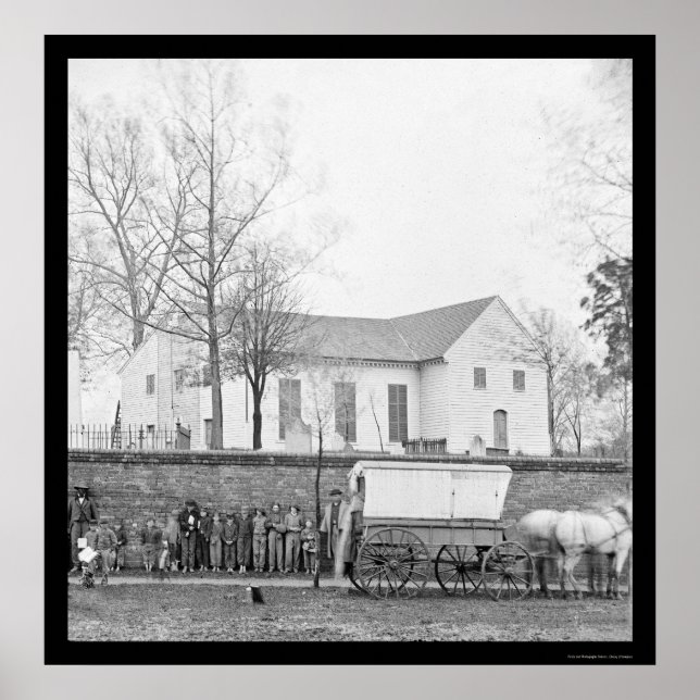 Póster Iglesia de San Juan en Richmond, VA 1865 (Frente)