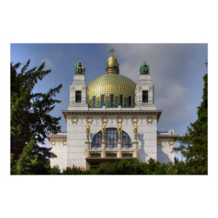 Póster Iglesia de San Leopoldo Viena Austria