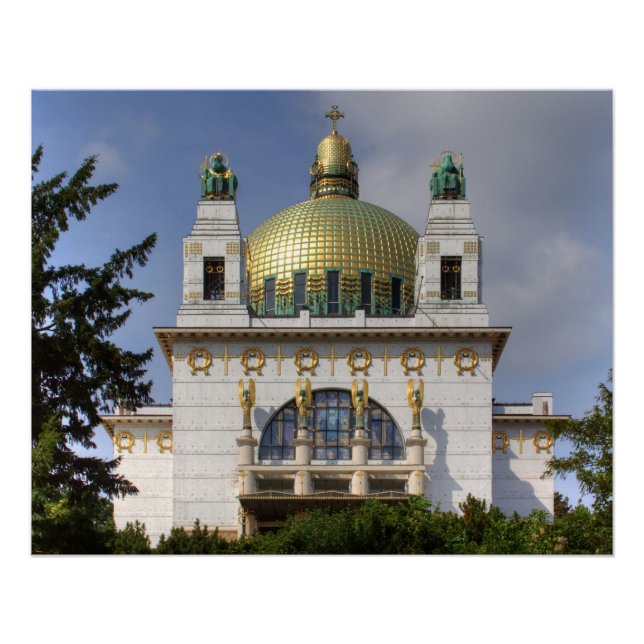 Póster Iglesia de San Leopoldo Viena Austria (Anverso)