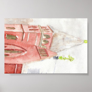 Póster Iglesia de San Nicolás Carpatho, Aldea Oriental, N