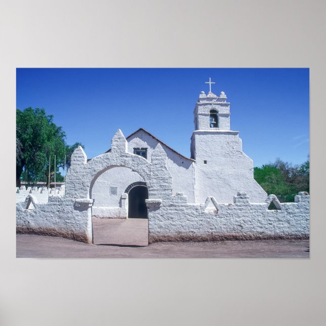 Póster Iglesia de San Pedro de Atacama - Chile (Frente)