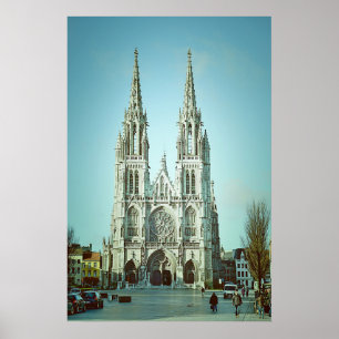 Póster Iglesia de San Pedro y Pablo en Ostende, Bélgica