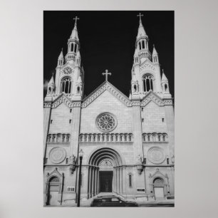 Póster Iglesia de San Pedro y San Pablo Monocroma San Fra