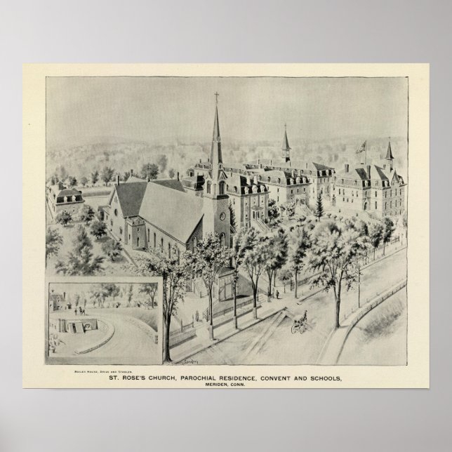 Póster Iglesia de San Rosa, Mérida (Frente)