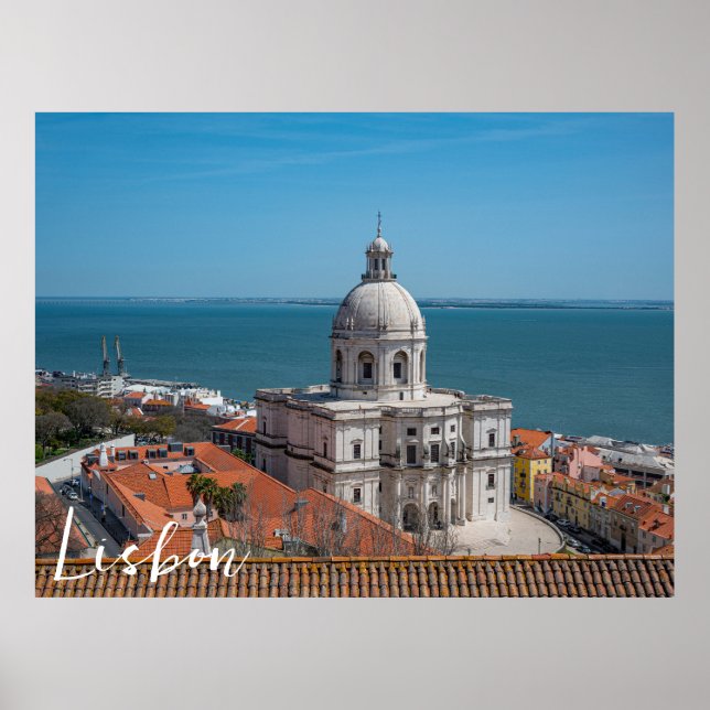 Póster Iglesia de Santa Engracia en Lisboa, Portugal (Frente)