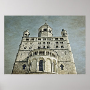 Póster Iglesia de Santa Gertrudis en Nivelles, Bélgica