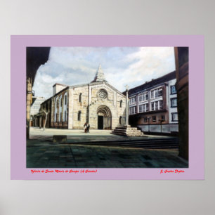 Póster Iglesia de Santa María do Campo (A Coruña)