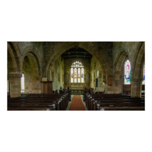 Póster Iglesia de Santa María, Leake North Yorkshire Patr