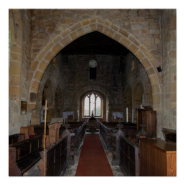 Póster Iglesia de Santa María, Leake North Yorkshire Patr