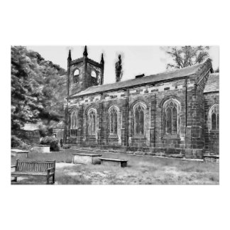 Póster Iglesia de Santa María, Luddenden