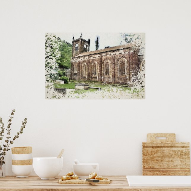 Póster Iglesia de Santa María, Luddenden (Cocina)