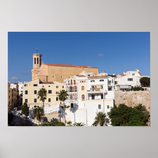 Póster Iglesia de Santa María - Mahón, Menorca, España (Frente)