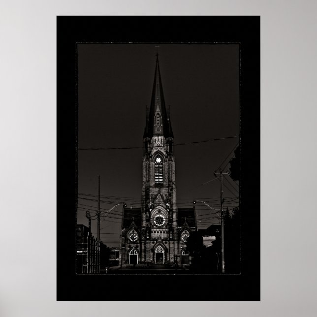 Póster Iglesia de Santa María nº 1 con frontera (Frente)