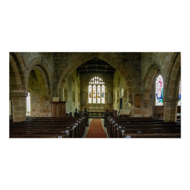 Póster Iglesia de Santa María, patrimonio de Leake North  (Anverso)