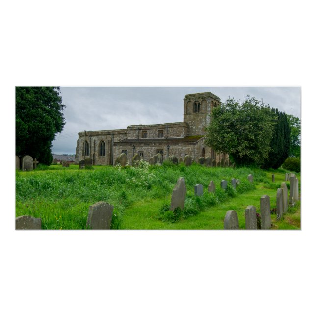 Póster Iglesia de Santa María, patrimonio de Leake North  (Anverso)
