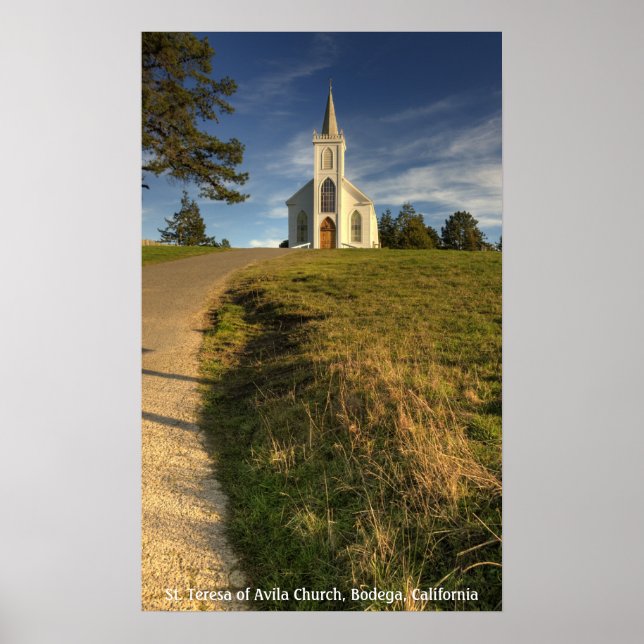 Póster Iglesia de Santa Teresa de Ávila, Bodega, Californ (Frente)