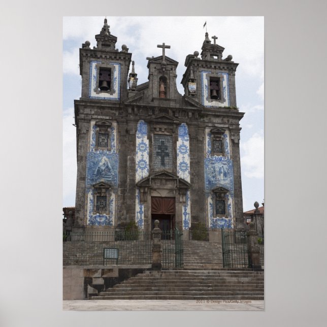 Póster Iglesia de Santo Ildenfonso con paneles de mosaico (Frente)