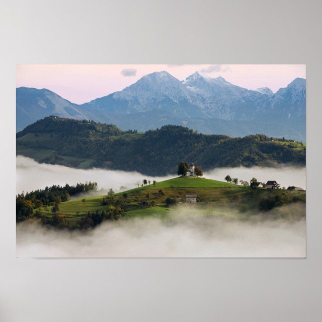 Póster Iglesia de Santo Tomás y poster de Eslovenia (Frente)