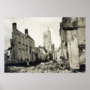 Póster Iglesia de St. Jacob, Ypres, junio de 1915