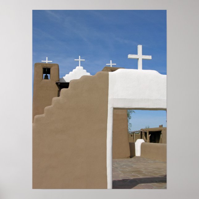 Póster Iglesia de Taos Pueblo (Frente)