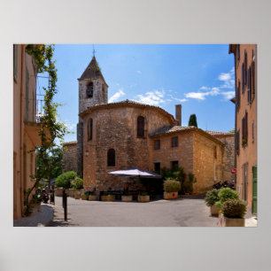 Póster Iglesia de Tourrettes-sur-Loup en Francia