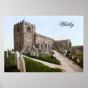 Póster Iglesia de Whitby, Inglaterra (1900)