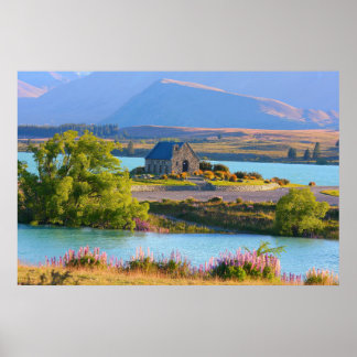 Póster Iglesia del Buen Pastor - Lago Tekapo