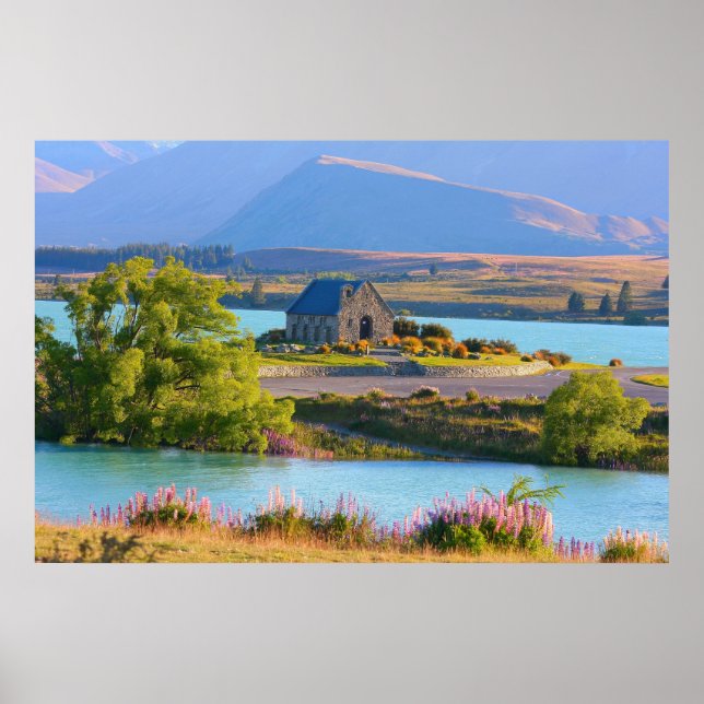 Póster Iglesia del Buen Pastor - Lago Tekapo (Frente)