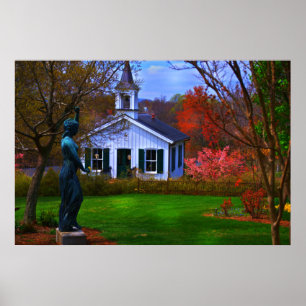 Póster Iglesia del Cementerio de Lynchburg Viejo