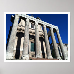 Póster Iglesia del Foro Romano, Roma, Italia