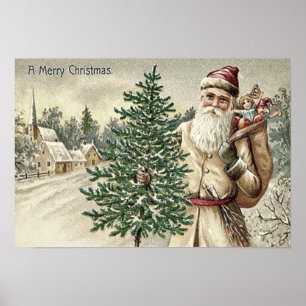 Póster Iglesia del Juguete de Navidad de Santa Claus