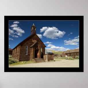 Póster Iglesia del pueblo fantasma