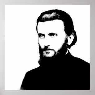 Póster iglesia del símbolo de la religión del santo de