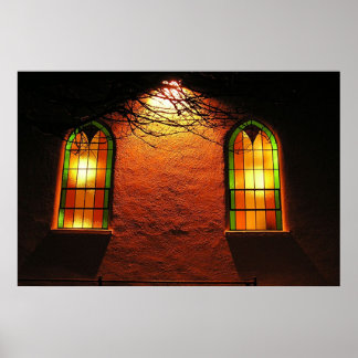 Póster Iglesia del Vidrio Mantenido