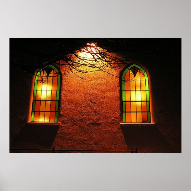 Póster Iglesia del Vidrio Mantenido (Frente)