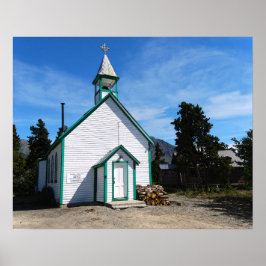 Póster Iglesia del Yukón en Carcross, Canadá