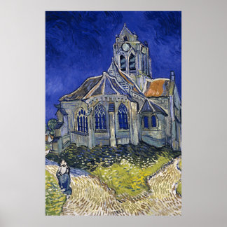 Póster Iglesia en Auvers por Van Gogh Painting Art